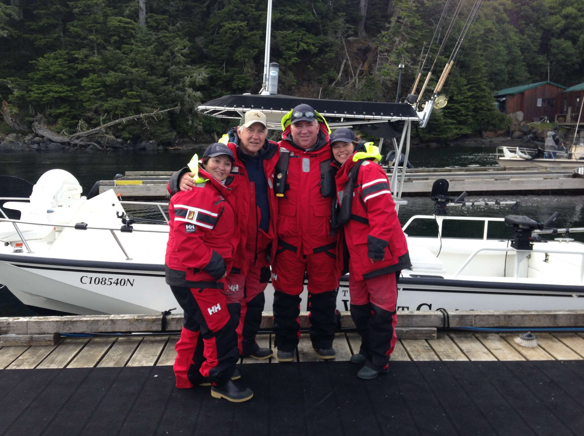 Salmon fishing with Greg and Joni