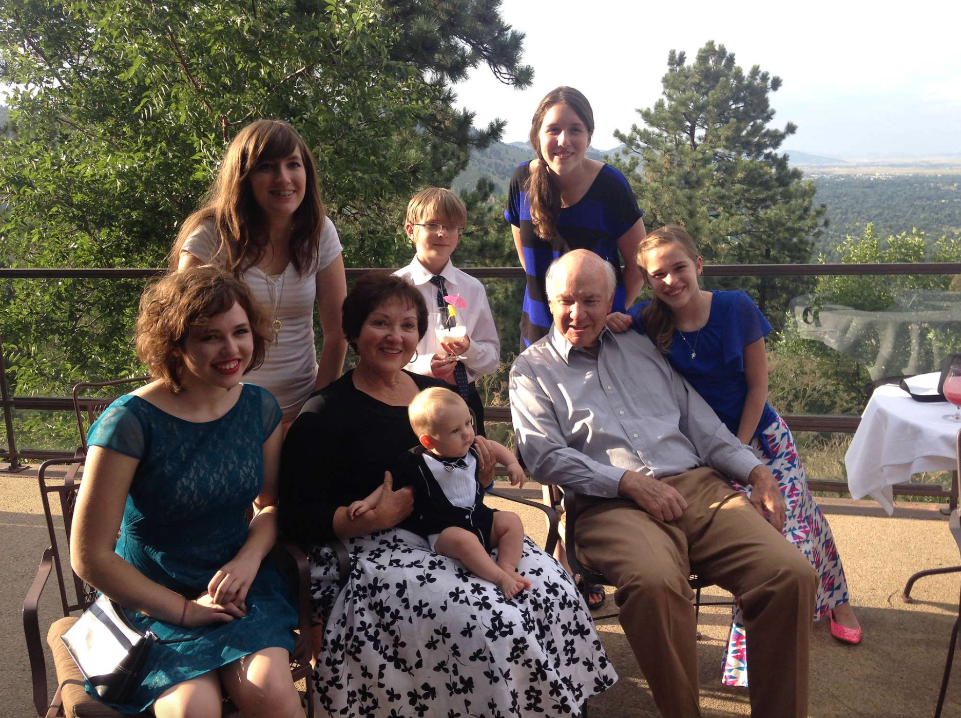 Flagstaff House in Boulder with the family to celebrate Mom's 70th birthday