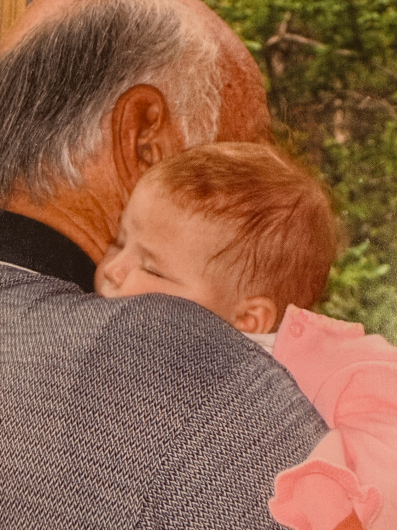 Sleep in Heavenly Peace (Dad loved cuddling his grandchildren)