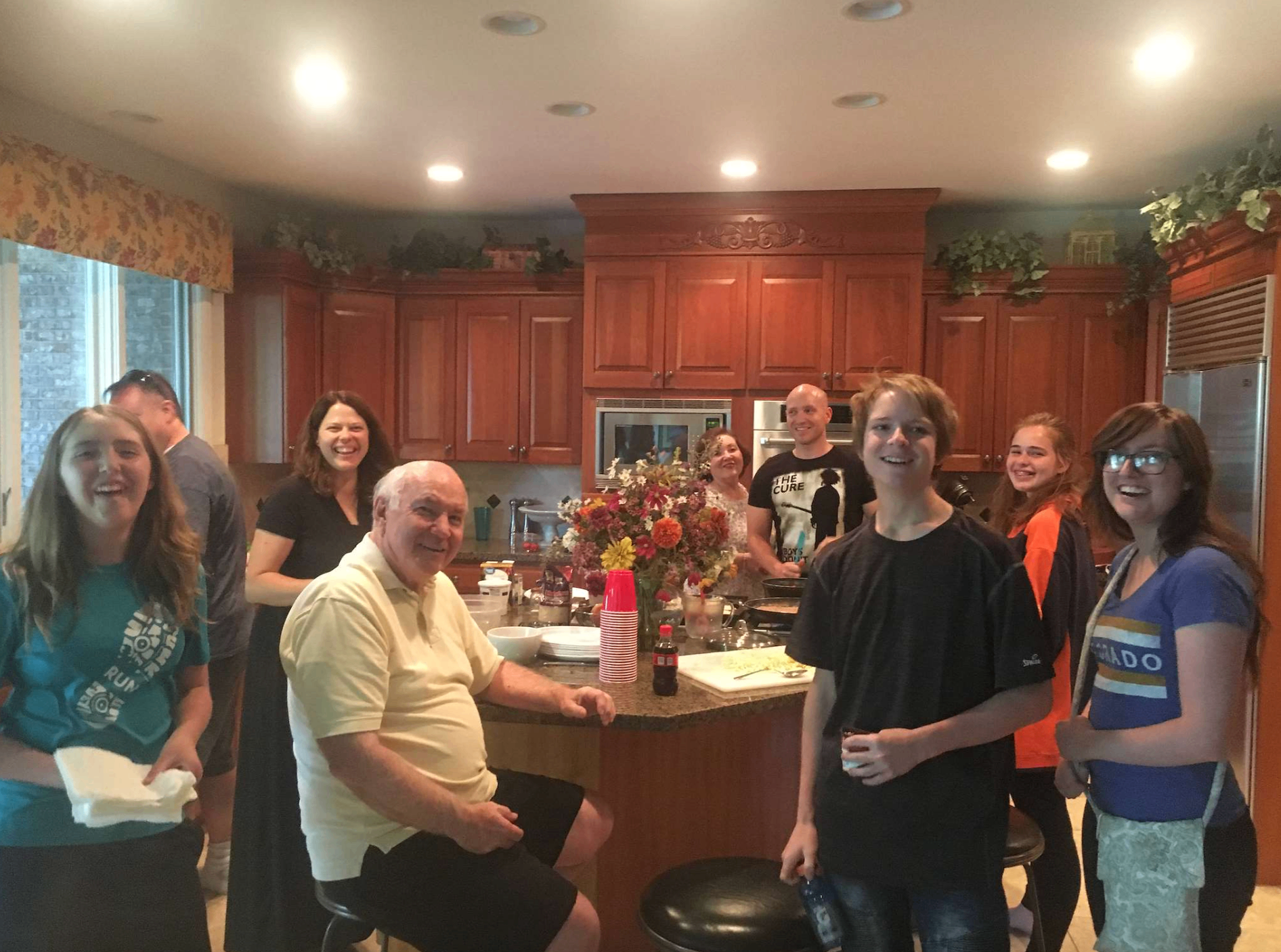 Family gathering in the kitchen
