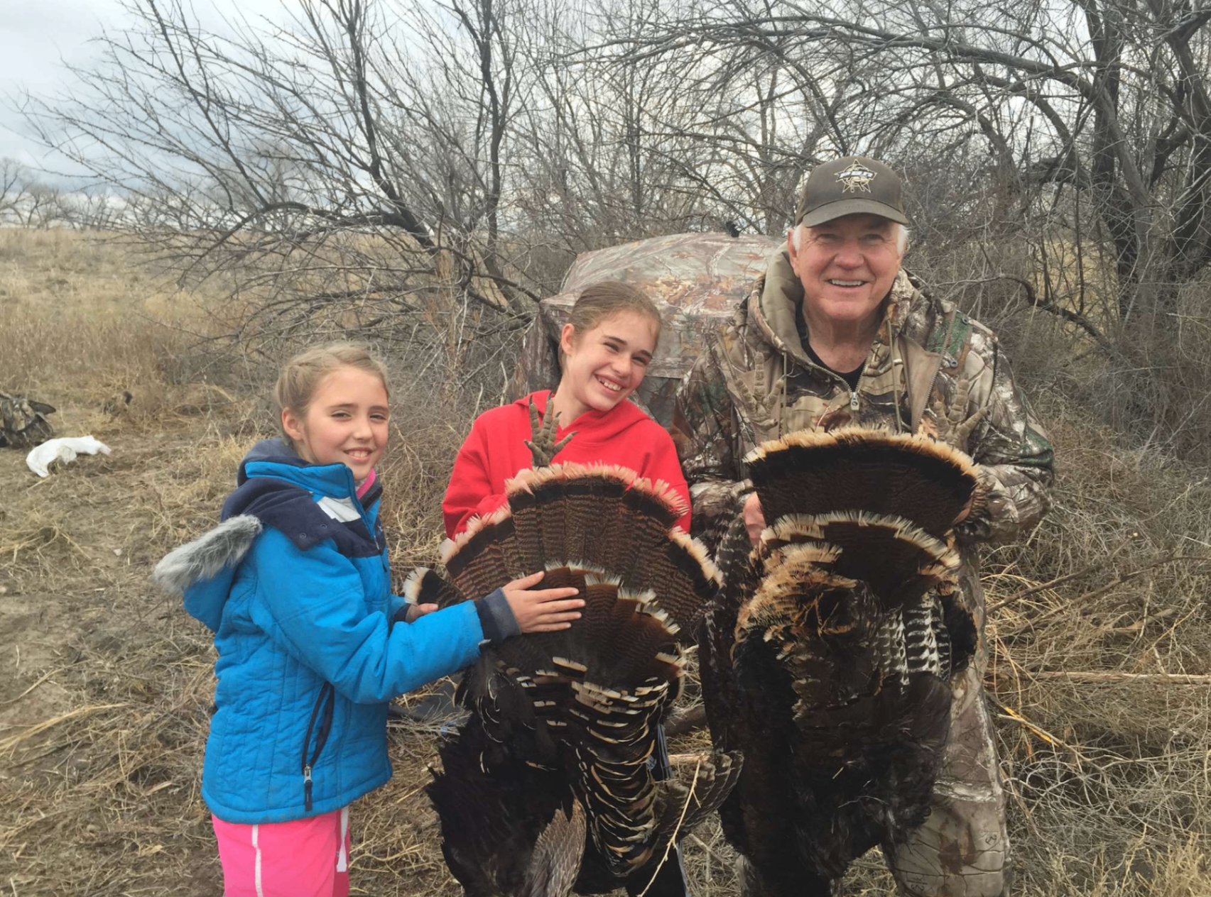 Turkey hunting with Avery and Sophia